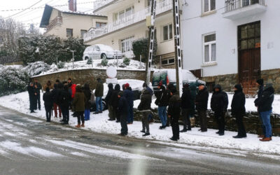 Dzisiejsze wyzwanie… Śnieg, wiatr, zimno…